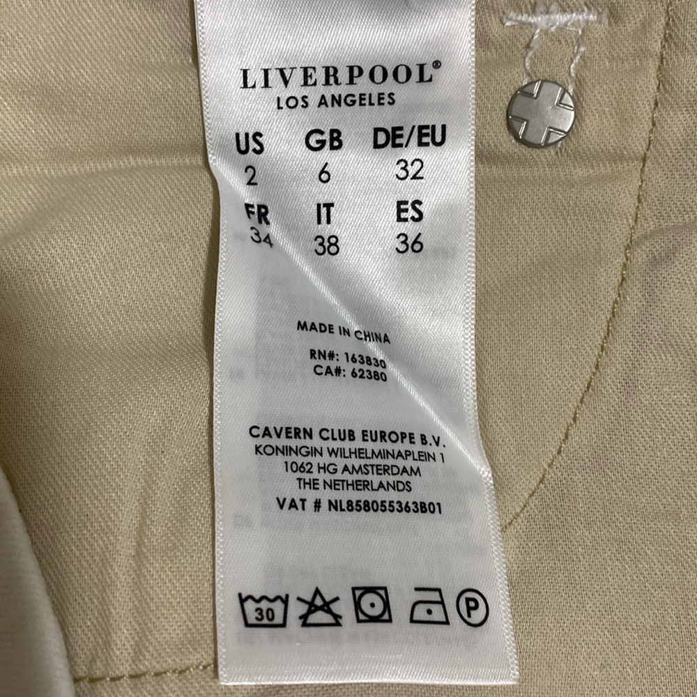 LIVERPOOL Gia Glider The Ankle Skinny Pull-on White Denim Jeans Women's Sz 2/26 - Picture 7 of 9